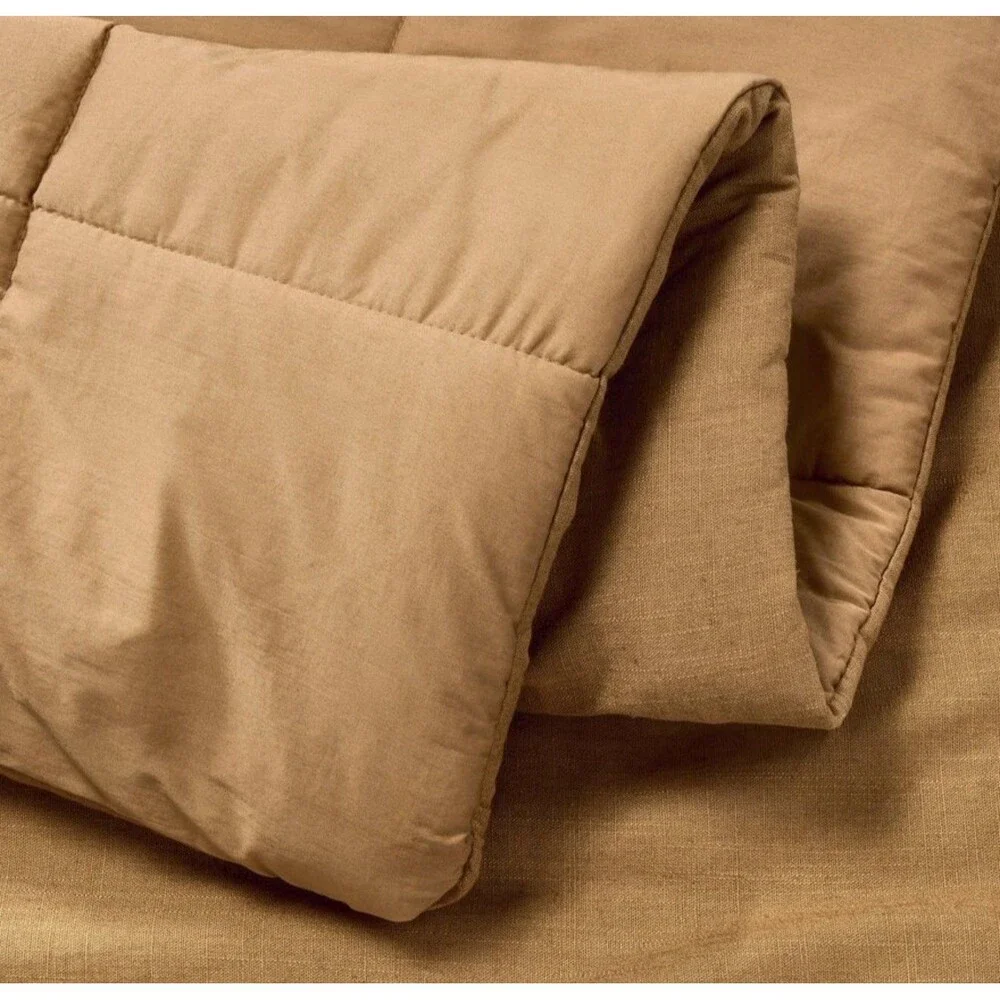 Full / Queen Heavyweight Linen Blend Comfortet Set Warm Brown - Casaluna $149